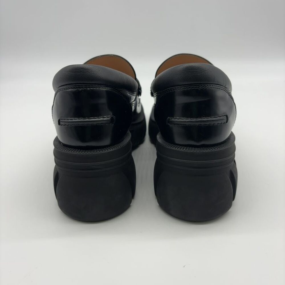 Gucci Women’s Loafers Lug Sole Horsebit In Black - Picture 4 of 6